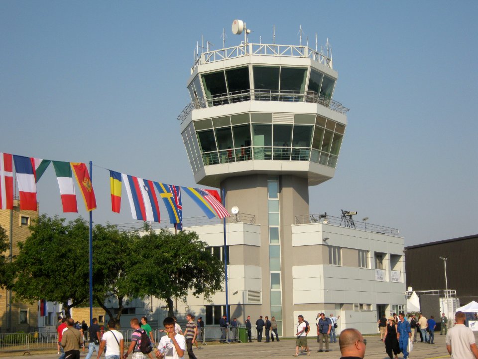 Batajnica Air Base control tower during Batajnica Airshow, 2012