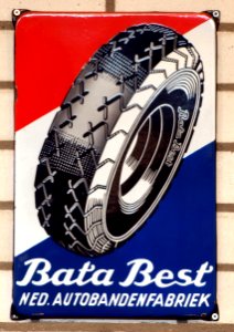 Bata Best enamel advert sign at the den hartog ford museum pic-060