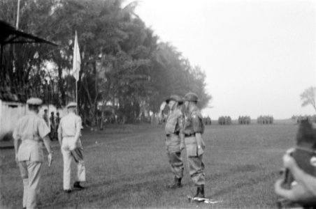 Bataljon Zeeland (II-14 R.I.) van de U-Brigade neemt afscheid. Inspectie door , Bestanddeelnr 480-3-3