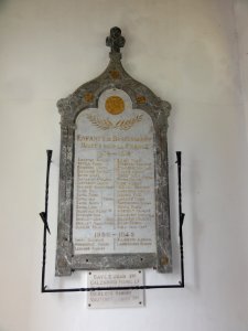 Bassussarry war memorial in the church