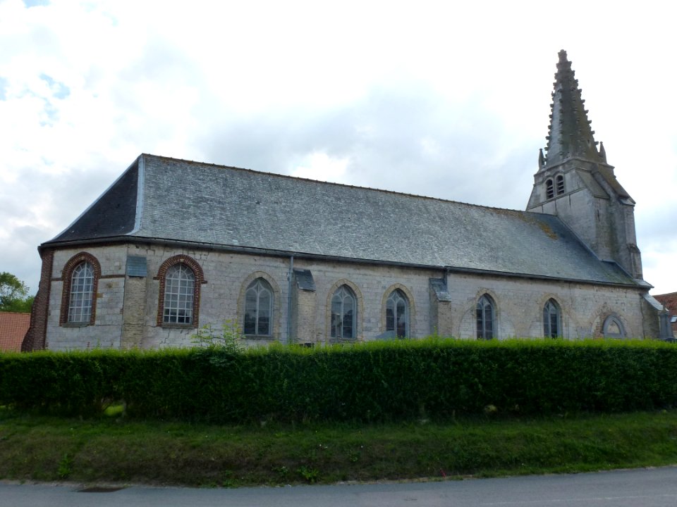 Bayenghem-lès-Éperlecques (Pas-de-Calais) église Saint-Wandrille (01)