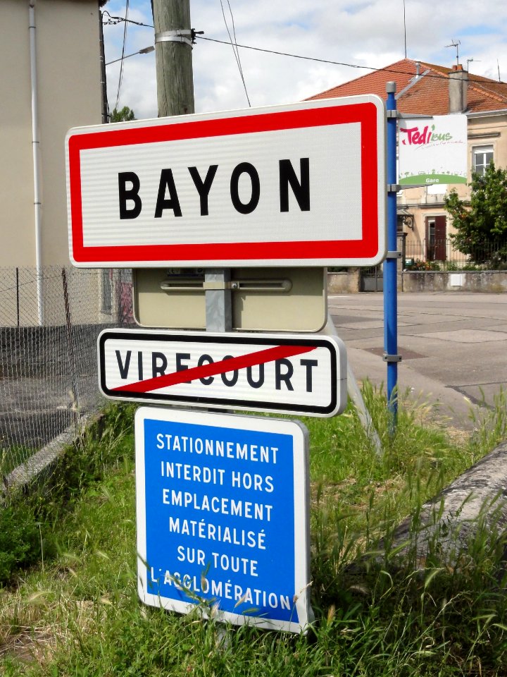 Bayon (M-et-M) city limit sign