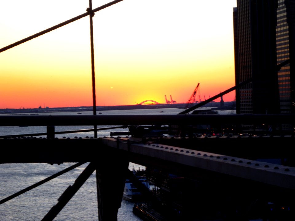 Bayonne Br from Bk Br sunset orig jeh