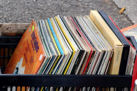 Vinyl disc music flea market
