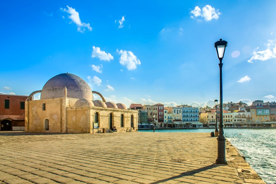 Blue chania building