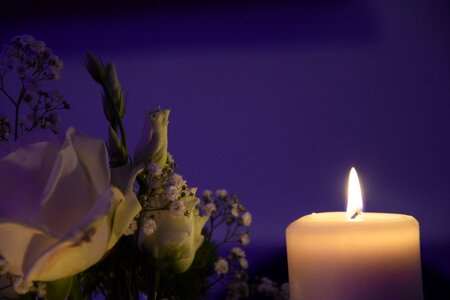 Flowers wedding decoration candle