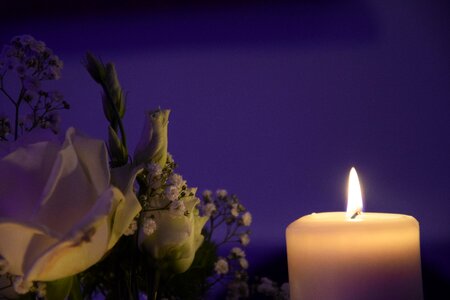 Flowers wedding decoration candle photo