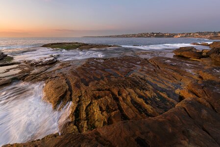 Sunrise rocks reflection