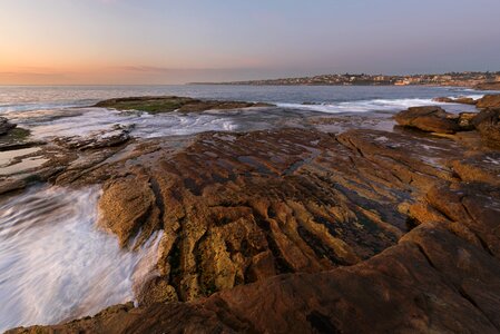 Sunrise rocks reflection photo