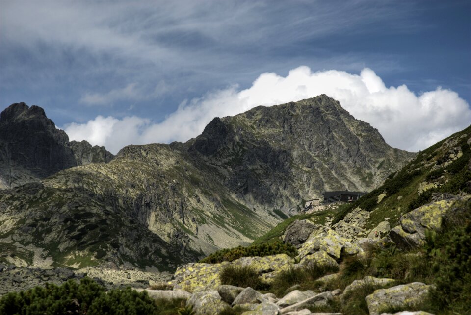 Top view mountains nature photo