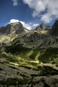 Top view mountains nature photo