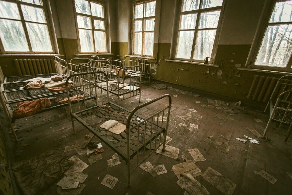 Disaster ruined room