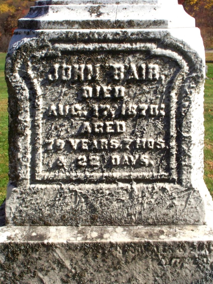 Bair (John), Brush Creek Cemetery, 2015-10-26, 01
