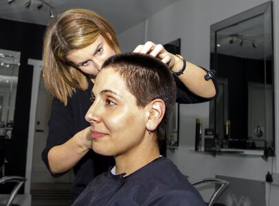 Salon hairstyle care photo