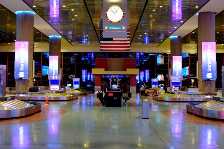 Baggage claim area at McCarran International Airport Terminal 1 in Las Vegas, Nevada