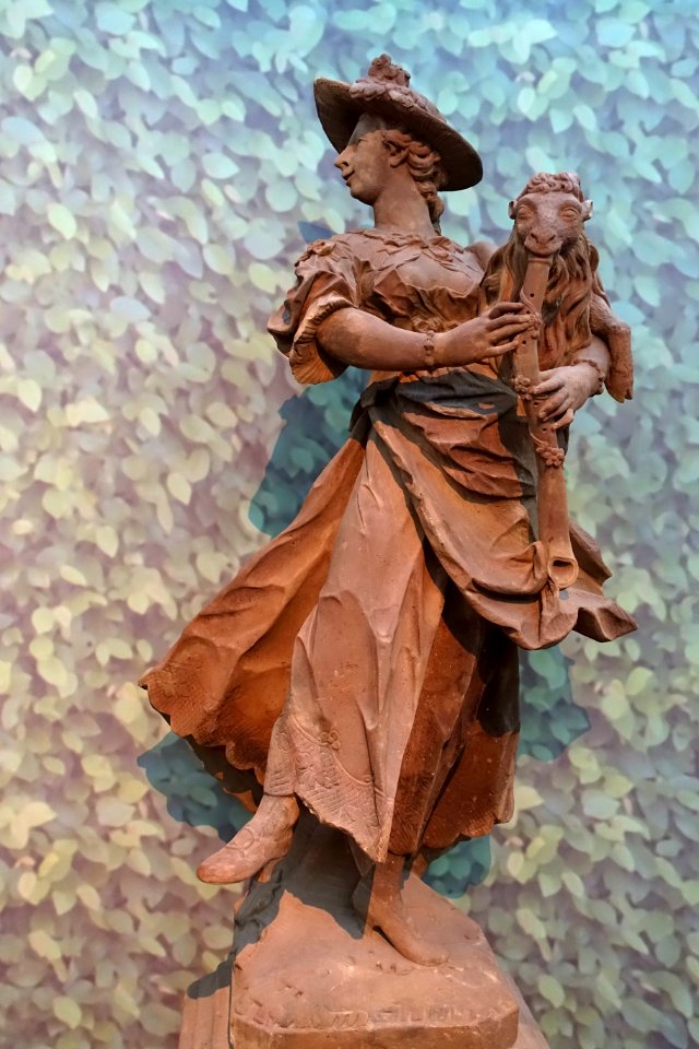Bagpipe player by Ferdinand Tietz and workshop, from the Mittelzone in Veitschochheimer Garten, 1765-1768, stone - Mainfränkisches Museum - Würzburg, Germany - DSC05042