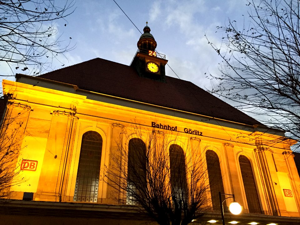 Bahnhof Görlitz Winterabend 2