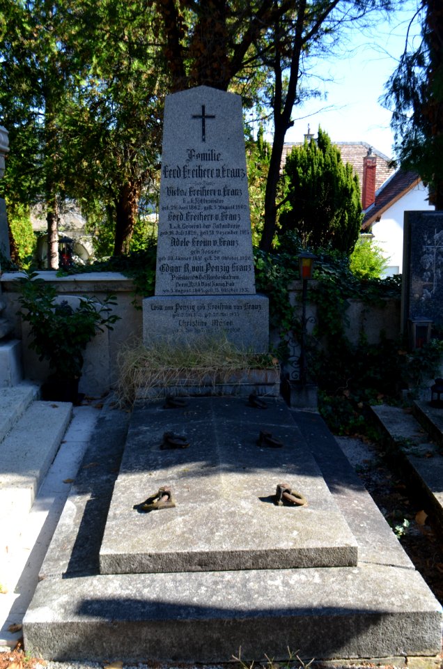 Baden, Helenenfriedhof, Grab Ferdinand Freiherr von Franz