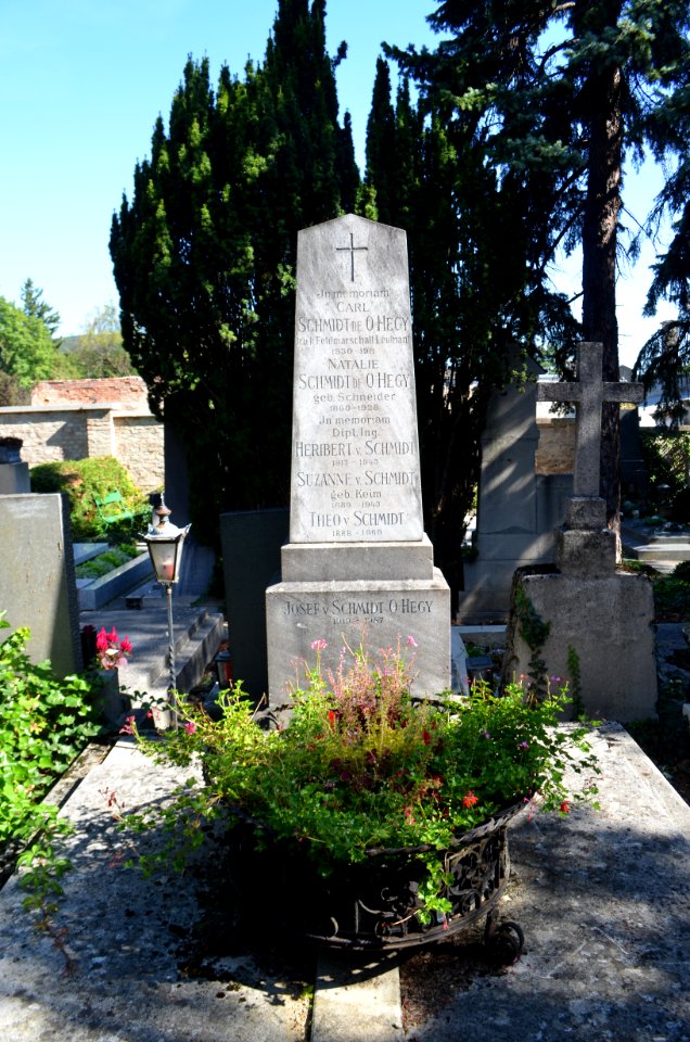 Baden, Helenenfriedhof, Grab Karl Schmidt von Óhegy