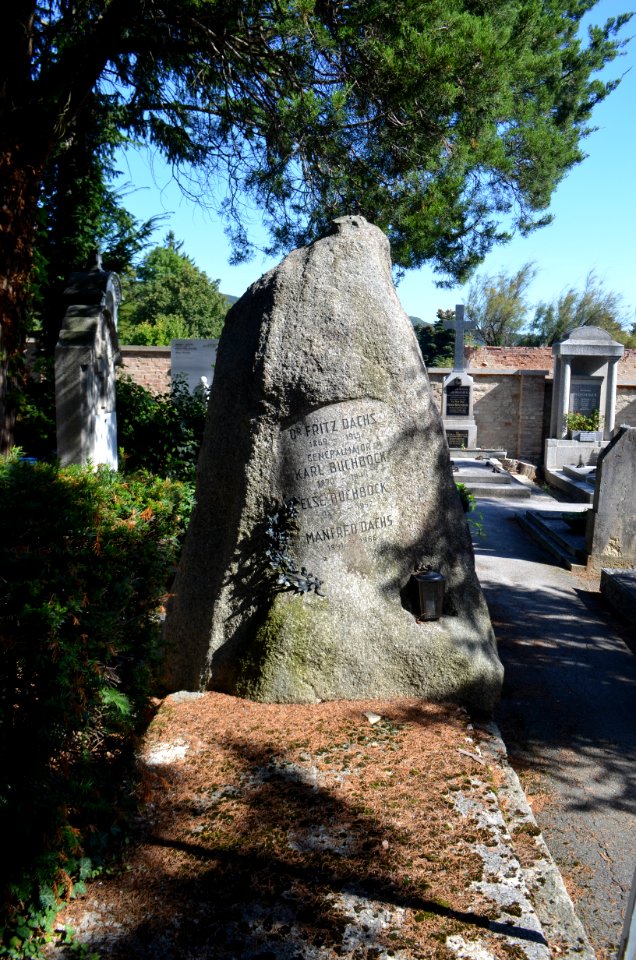 Baden, Helenenfriedhof, Grab Fritz Dachs