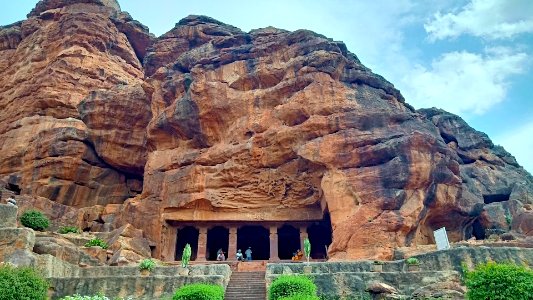 Badami Rock Cut Hindu Jain Temples in Karnataka India