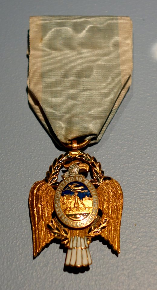 Badge of the Society of the Cincinnati, c. 1783, gold and enamel - Cincinnati Art Museum - DSC04560