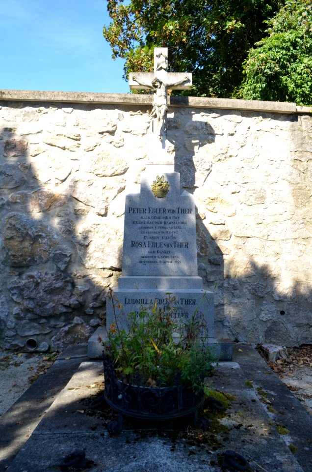 Baden, Helenenfriedhof, Grab Peter Edler von Ther