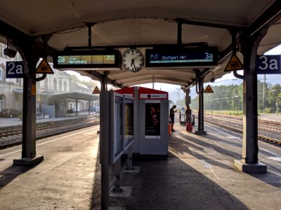 Bahnsteig 2a am Hauptbahnhof Tübingen