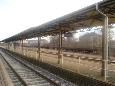 Bahnsteig Bahnhof Radeberg
