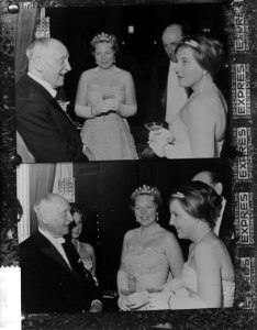 Bal in Wenen, president Scharf (Oostenrijk), Beatrix en Margriet, Bestanddeelnr 913-6071