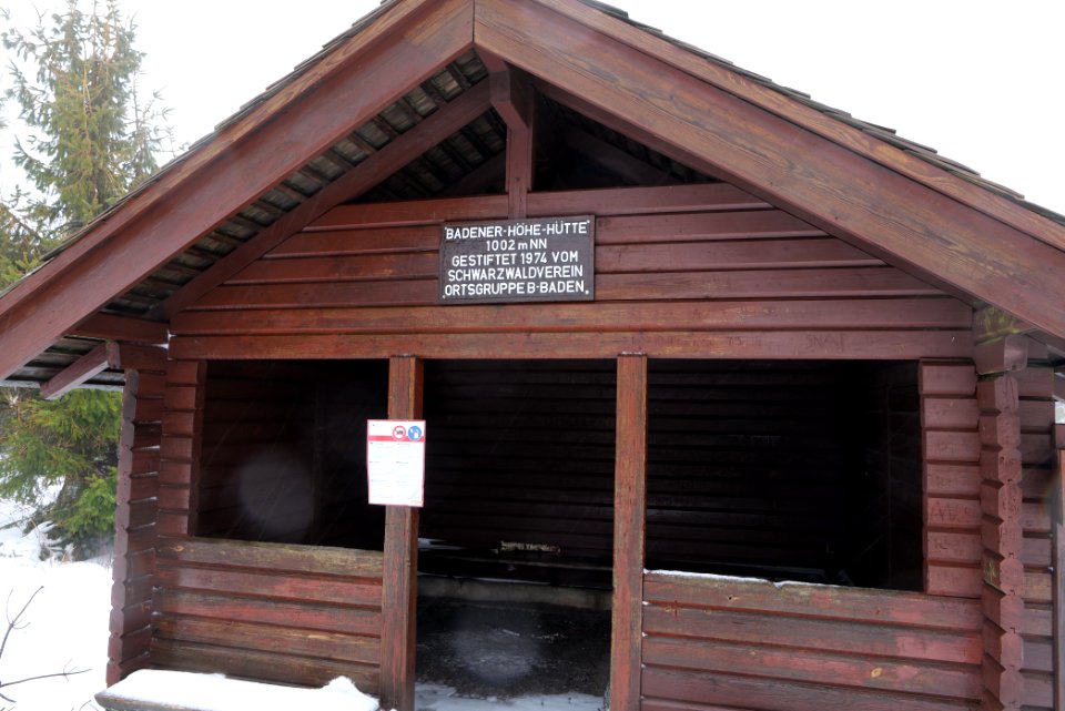 Badener-Höhe-Hütte with snow 2020-03-10 01