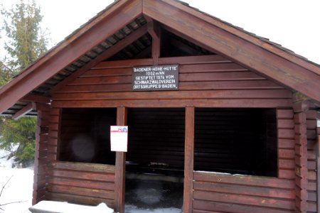 Badener-Höhe-Hütte with snow 2020-03-10 01