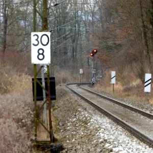 Bahnstrecke Holzkirchen–Rosenheim bei Km 30,8