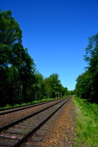 Bahnstrecke Richtung Langebrück hochkant