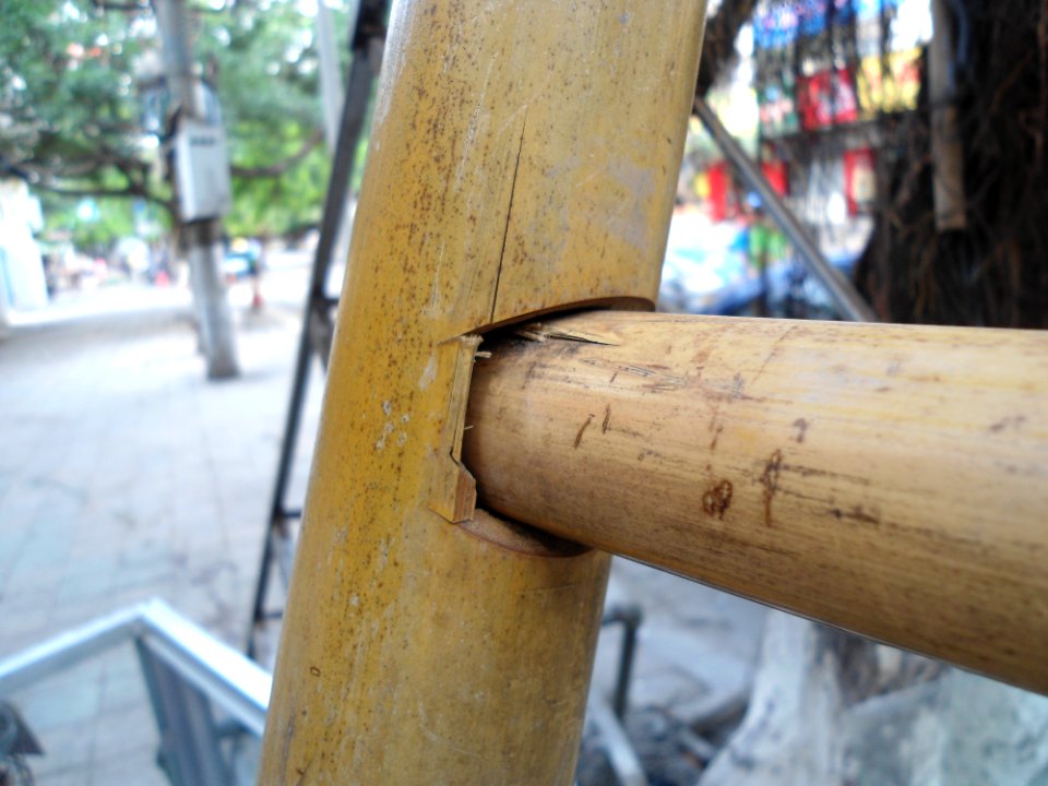 Bamboo ladder in Hainan - 02