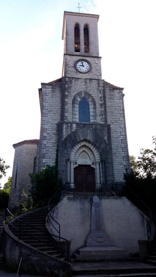 Balazuc - Église Sainte Marie-Madeleine - Façade principale