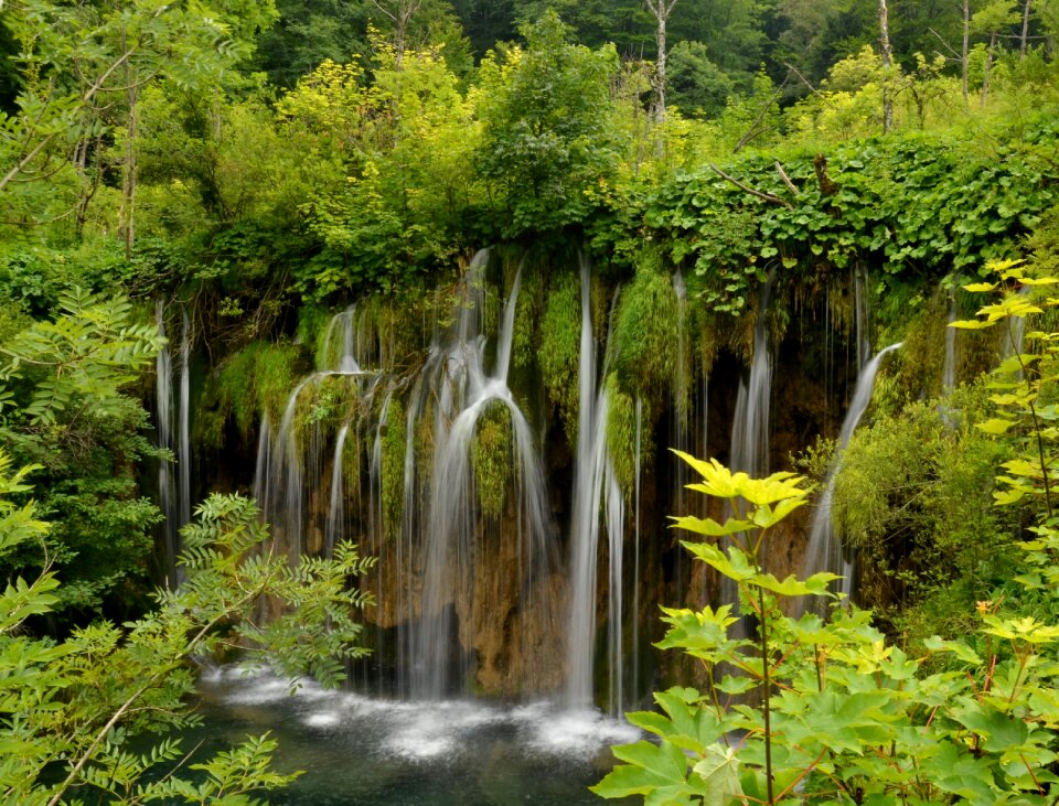 Waterfall tropical lush photo