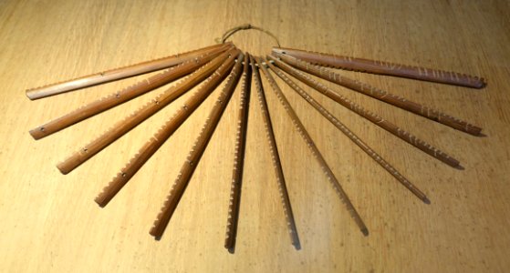 Bamboo lunar calendar, Muong - Vietnam Museum of Ethnology - Hanoi, Vietnam - DSC02625