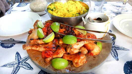 Chicken leg rice curry