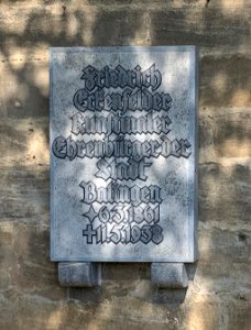 Balingen, Friedhof, Epitaph Friedrich Eckenfelder