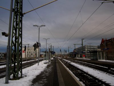 Bahnhof Dresden Mitte Winter