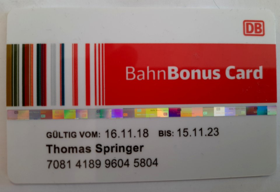 Bahn BonusCard 2018