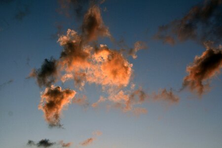Clouds form evening sky landscape