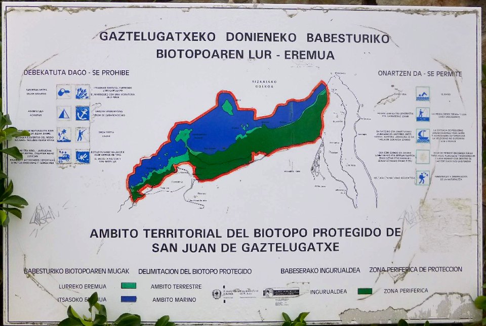 Bakio - Plano de biotopos de San Juan de Gaztelugatxe