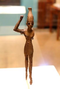 Baal, God of Fertility and Storms, Megiddo, Strata IX-VII, Late Bronze Age, 1550-1200 BC, bronze - Oriental Institute Museum, University of Chicago - DSC07738