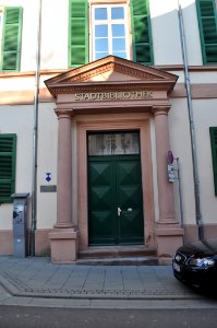 Bad Homburg, Stadtbibliothek Eingang