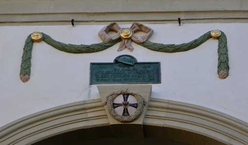 Bad Mergentheim, Schloss, Eingangstor, Kriegerdenkmal Füsiliere