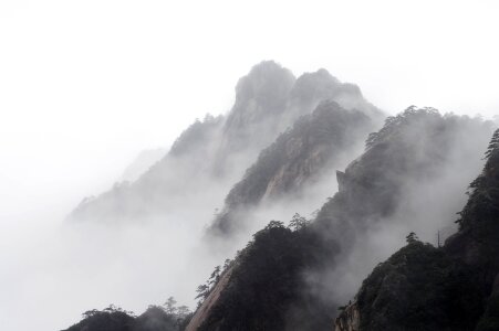 A surname mist foggy road mountain photo