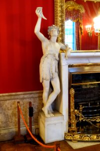 Bacchanalian figure by Richard Westmacott the younger or Robert William Sievier - Dining Room, Chatsworth House - Derbyshire, England - DSC03433