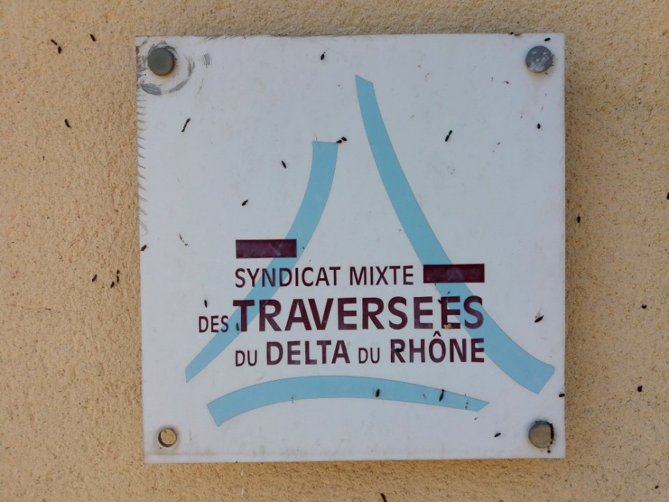 Bac de Barcarin - Plaque Syndicat Mixte des Traversées du Delta du Rhône